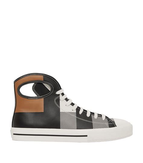 orange burberry sneakers|Burberry high top sneakers.